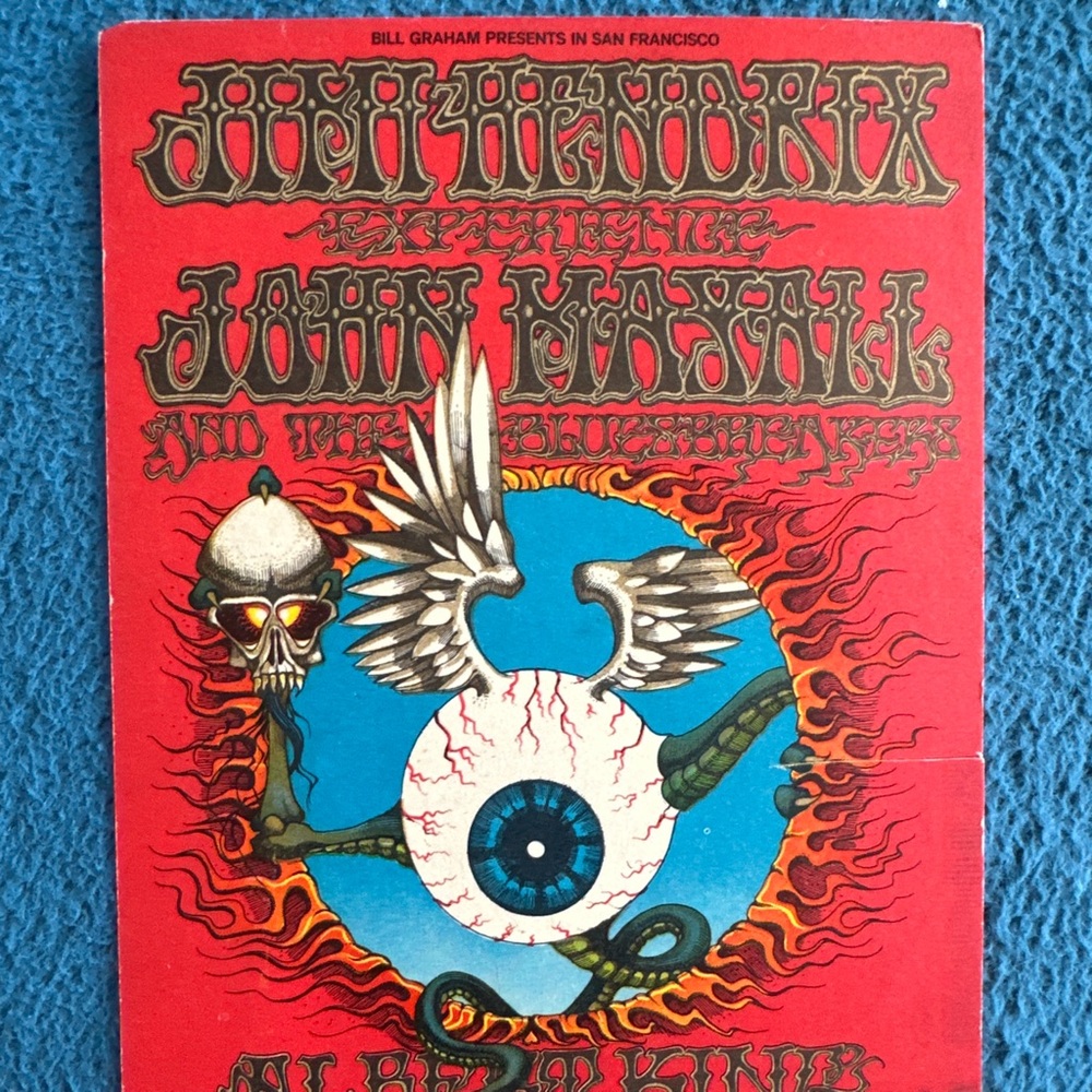 Jimi Hendrix Experience Red Art Poster